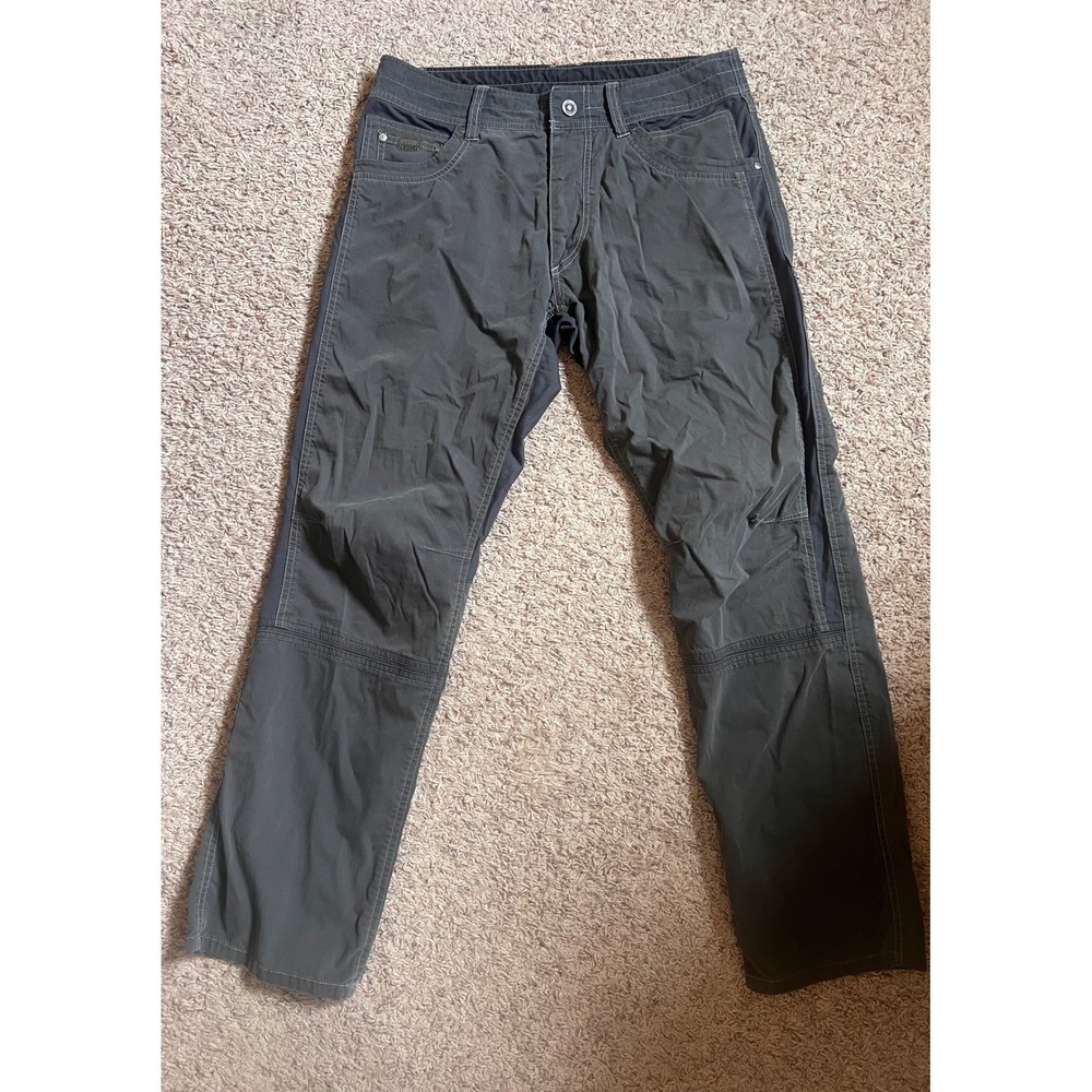 Kuhl Radikl Mens 32x30 Hiking Pants Charcoal Gray Hybrid Work Trousers